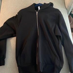 Unisex heavy fleece zip-up hooded sweatshirt